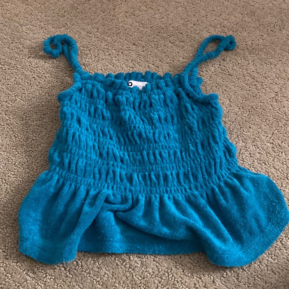 Spaghetti strap shirt, very comfortable velvet blue